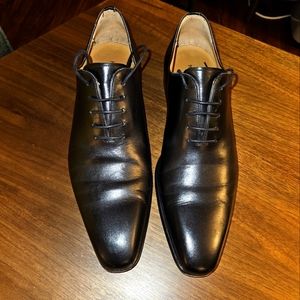 Mens Magnanni Black Dress Shoes size 8